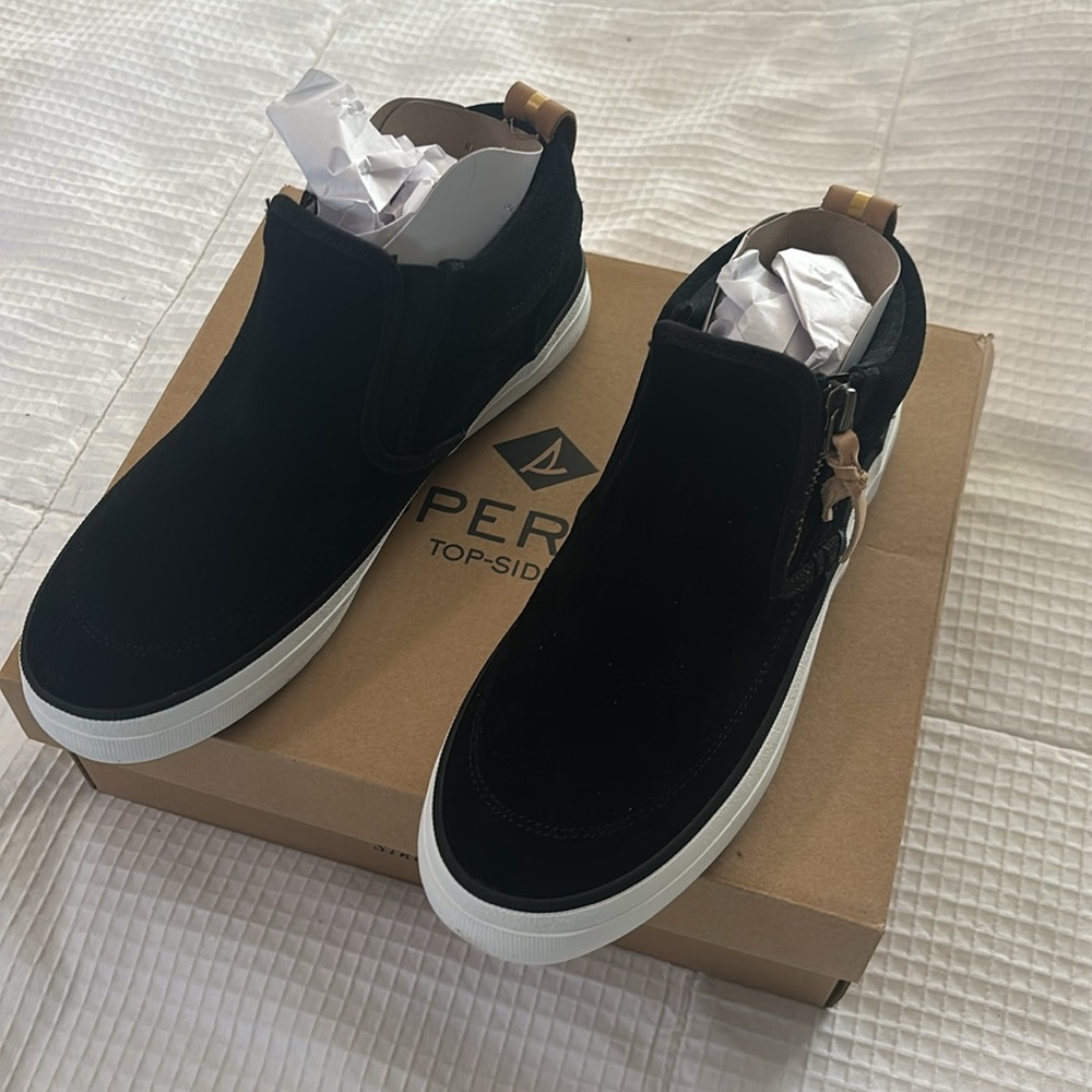 Sperry Suede Crest Lug Checker, In Black - image 3